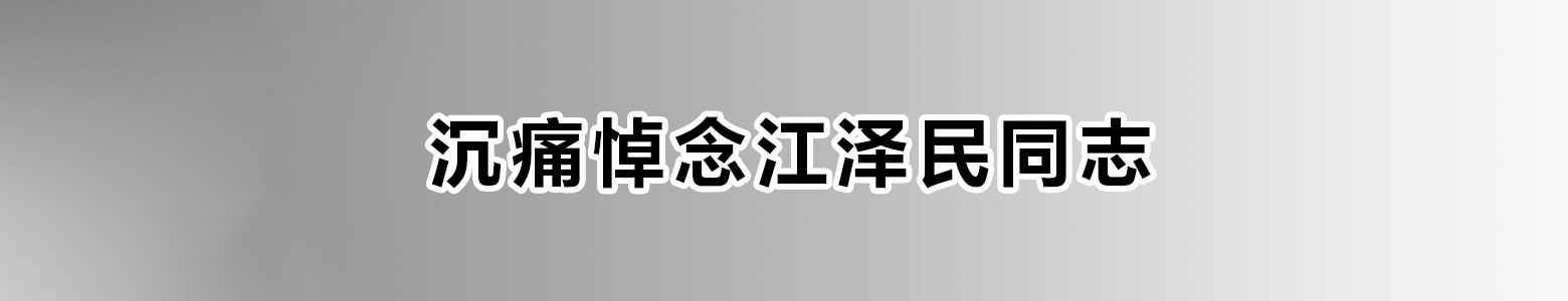 沉痛悼念江泽民同志