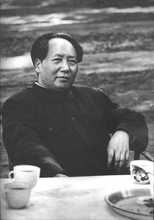 毛泽东在北平。（1949年）